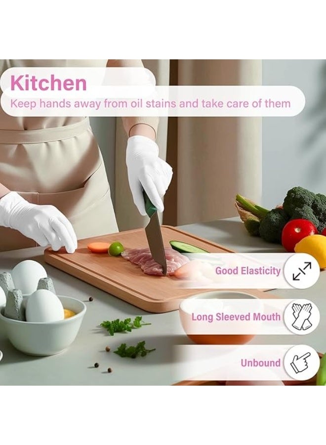 30pcs Nitrile Gloves for Kitchen and Bathroom – Non-Slip, Flexible, Durable, Antibacterial, Powder-Free and Odorless Gloves – Hypoallergenic, Touchscreen Friendly Hand Protection for Cooking, Cleaning - Image 3